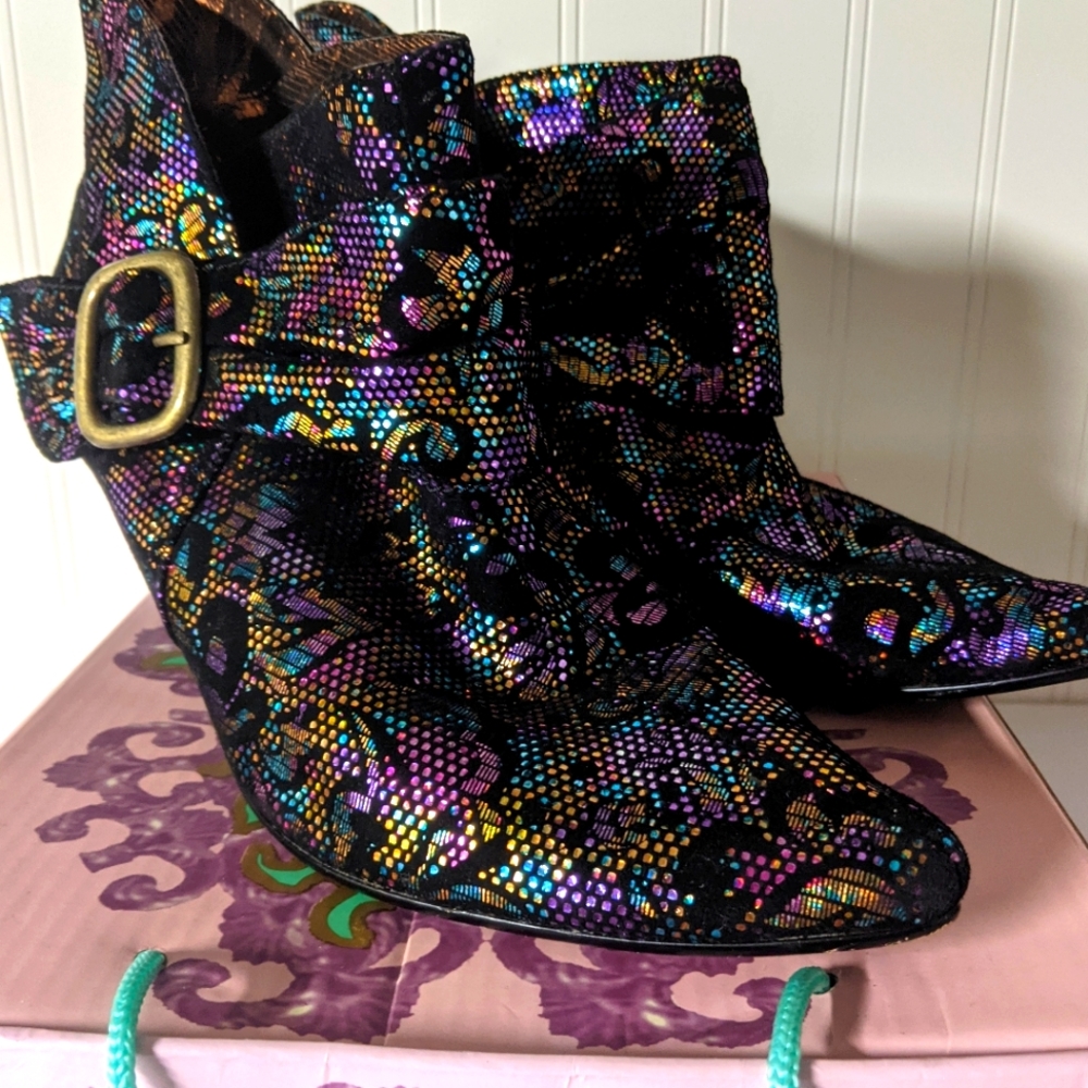 Rare iridescent booties size 9.5